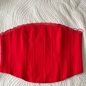 Fashion Nova Red Lace Bandeau